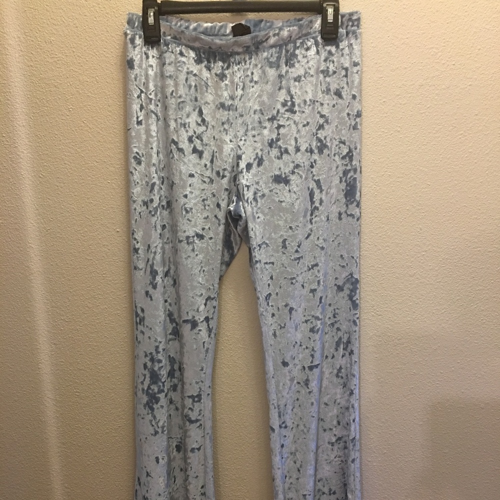 Free Press Crushed Velvet Wide Leg Pants - Sz M